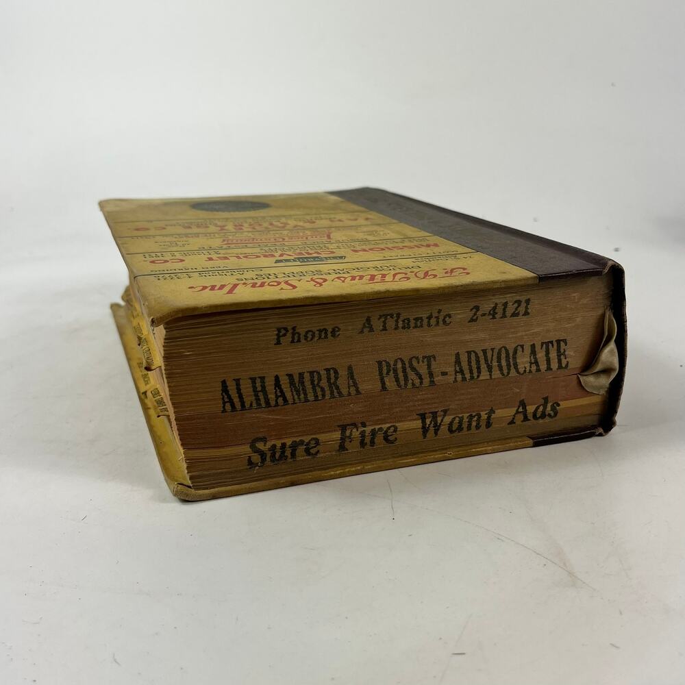 1952 CA Los Angeles Alhambra City Directory POOR Business Ancestry Genealogy Vtg - Picture 6 of 16
